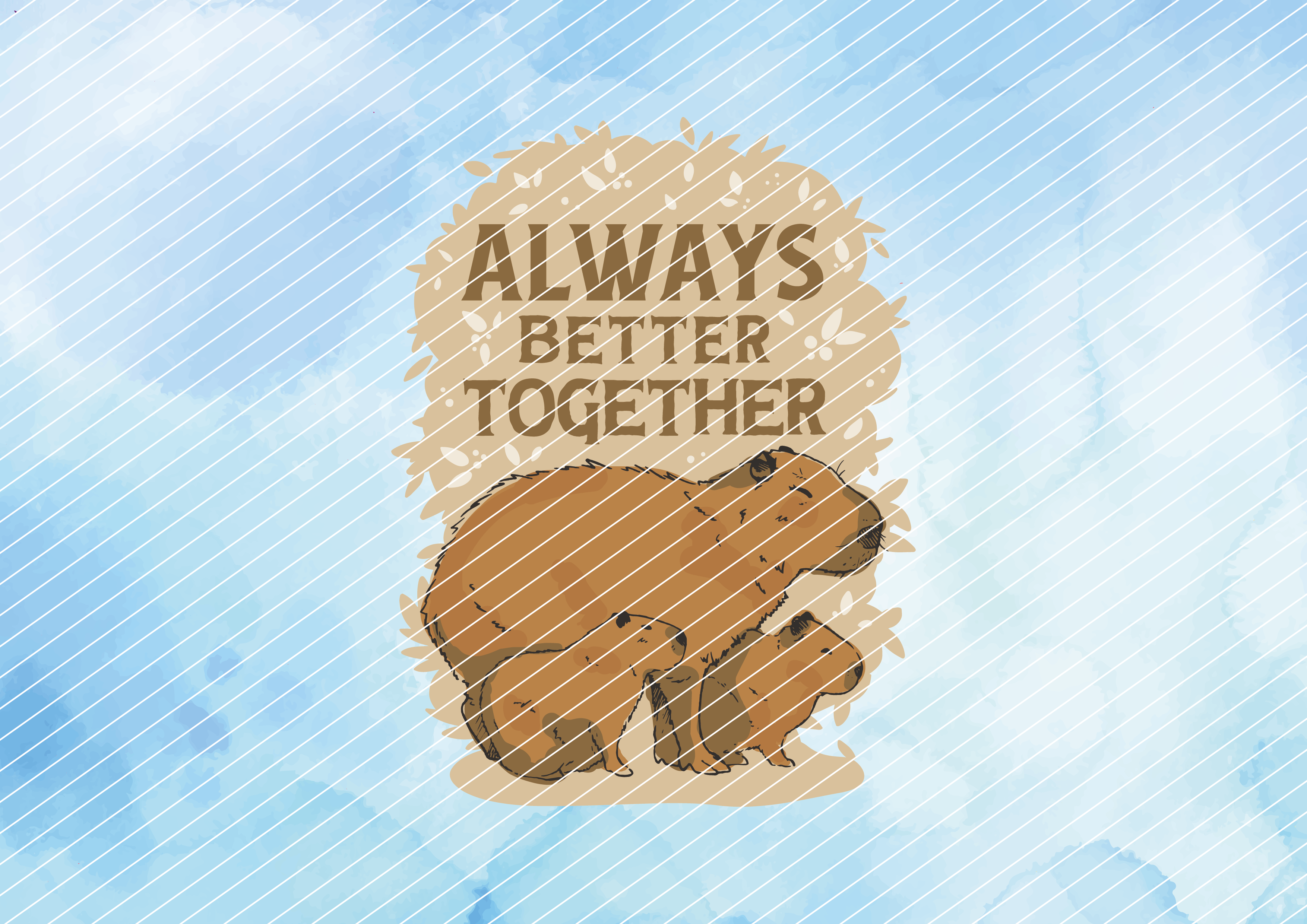 Capybara-Familie "Always better together"